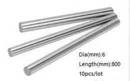 10pcs/lot 6x800mm Dia 6mm linear shaft 800mm long hardened shaft chromed plated steel rod bar for 3d printer parts cnc router