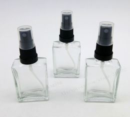 12pcs 1oz Perfume/Cologne Atomizer Empty Refillable Glass Bottle Black Tamper Evident Sprayer 30ml