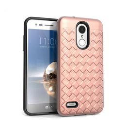 Weave pattern phone case For LG Stylo 4 K30 K10 2018 Stylo 3 Aristo 2 TPU PC Anti Fall Oppbag