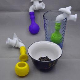 Creative 1pc Silicone Water Tap Faucet Shape Tea Infuser Puer Tea Strainer Herbal Spice Filter Flower Tea Bag Preference