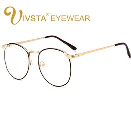 IVSTA Oversized Glasses Men Fashion Big Large Gold Metal Optical Frame Degree Prescription Lenses Myopia Round oval spring hinge
