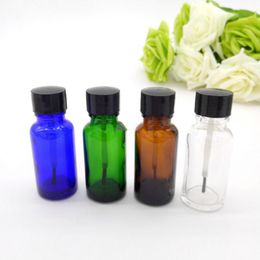 5ml Clear/Amber/green/blue Nail Polish Bottle Makeup Tool Glass Container Empty Cosmetic Tubular Bottles fast shipping F291