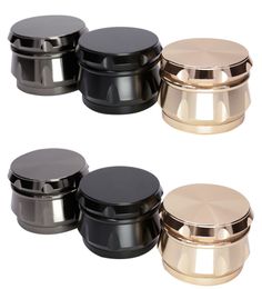 Authentic Style Rhombus Chamfer Side Smoking Accessories Concave Shape Grinders Zinc Alloy Material 63mm Metal Grinder 4 layers 3 Colours Herb Crushers
