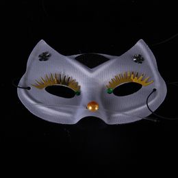 Christmas Child Mask Cat Face Mask Masquerade Leopard Print Animal Gatto Mask