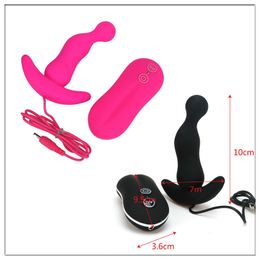 10 Frequency Silicone Sex Toy for Men Gay Prostate Massager Vibrating Anal Butt Plug Vibrator