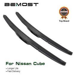 BEMOST Car Windscreen Wiper Blades Natural Rubber For Nissan Cube 2009 2010 2011 2012 2013 2014 2015 2016 Fit U Hook Arm