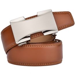 Fire Kirin Designer Belts Men High Quality Ceinture Homme Leather Belt Men 2017 Automatic Buckle Belt Brown Cinto Masculino B53