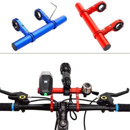 10pcs Bicycle Handlebar Extended Bracket Bike Headlight Mount Bar Computer Holder Lantern Lamp Support Rack Alloy Fibre Stand