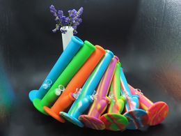 Colourful newest silicone Pipe Oilsmoking Pipes Hookah shisha Portable Unbreakable Bongs bubbler dab rigs rig cleaner cigarette holder tobacco