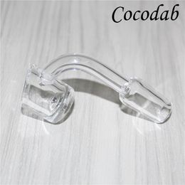 4mm Quartz Banger Nail 90 degree Male Female 10 14 18mm Clear Joint Fit Oil Rigs Quartz Nails Clear glass bong