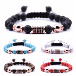 10pc/set 2018 New fashion high quality low price with 8MM natural stone lucky round beads woven bracelet for women men charm Jewellery