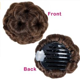 Chignon Hair Bun Donut Clip In Hairpiece Extensions Black/Brown/Red Synthetic High Temperature Fibre Chignon