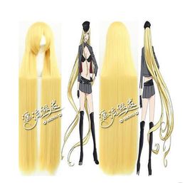 LY&CS Cheap sale dancing party cosplays>>>150CM Noragami Bishamon Long Blonde Cosplay Party Wig Hair