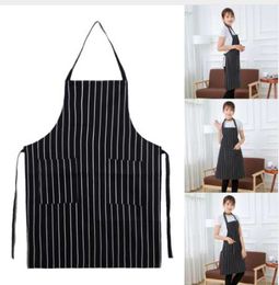 Cooking Baking Aprons Linen Catering Home House Kitchen Apron Aprons with 2 Pockets for Chefs