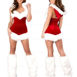 Laipelar 2018 Sexy Womens Mrs Santa Claus Christmas Costume Mini Dress White Fur Red Dress Women Sexy Nightclub Cosplay Clothes C18111601