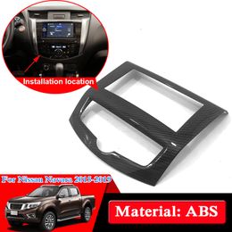 Car Styling ABS Chrome For Nissan NP300 Navara D23 2017-2019 Car Inside Navigation Frame Sequins Decoration Cover Auto Accessories