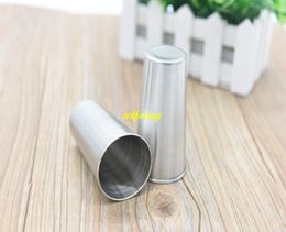 100pcs/lot 100ml Drinking Stainless Steel Shot Glasses Cups Wine Beer Whiskey Mugs Outdoor Travel Cup