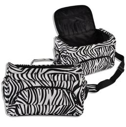 Professional Hair Tool Bag Zebra Design Hairdressing Salon Portable Tool Case For Hair Styling Tools Storage