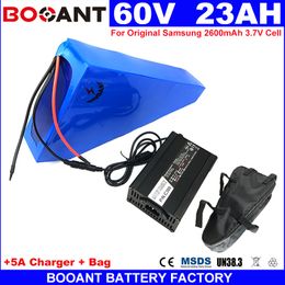 For Bafang BBSHD 1500W 2000W Motor Triangle E-bike Lithium Battery pack 60V 24AH Electric bike Battery +5A Charger Free Shipping
