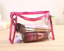 Factory Environmental Protection PVC Transparent Cosmetic Bag Women Travel Make up Toiletry Bags Makeup Organiser Case DHL Free Shipping