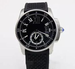 Automatic Mens Watch 6 DIVER black rubber band mechanical movement sport male wristwatch