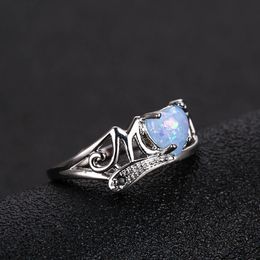 Fashion Mom Ring Women Jewelry blue Crystal heart Knuckle Rings For Birthday Mother's Day Gift will and sandy drop ship