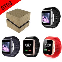 GT08 Smart Watch DZ09 Braccialetto Bluetooth Bracciale con contapassi Monitoraggio della telecamera Promemoria sedentario Piattaforma compatibile Android IOS