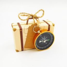Wedding Favors and Gifts Candy Box with Travel Compass Souvenirs for Guests Party DIY Decoration Accessories QW8626