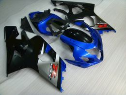 7gifts faring kit for SUZUKI GSXR600 GSXR750 04 05 K4 aftermarket GSX-R600/750 2004 2005 Blue black grey fairings set NA20