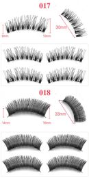 Handmade reusable 2 magnetic lashes full eyes natural look false eyelashes makeup 25 styles available DHL Free