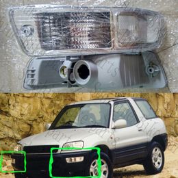 -Für 1998-1999 TOYOTA RAV4 Auto Auto-Frontstoßfänger links rechts Nebel-Fahrlampen Gehäuse weiße gelbe Abdeckung Lampe Gehäuse