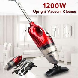 EU Plug 1200W 2 in 1 Lightweight Handheld Upright Bagless Home Vehicle Trunk Car Vacuum Cleaner Kit Cleaning Supplies