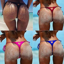 Brazilian Women Bikini Bottom Ladies V Thong G-String Beach Swimsuit Swimwear