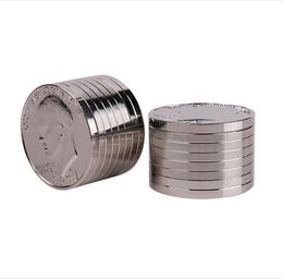 Layer metal coin grinder, zinc alloy smoking set 40mm, hot money, cigarette lighter, tobacco cutter.