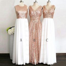 white rose gold wedding dress