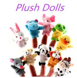 5PCS Animal Finger Puppet Plush Toys Kids Toys Cute Cartoon Animal Doll Child Baby Favour Dolls Puppets Hand Dolls