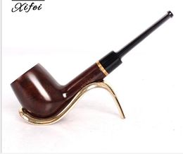 New Solid Wood Round Eucalyptus Manually Ebb Philtre Ebony Pipe