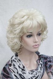 Super sexy curly Blonde 14" women' synthetic wig