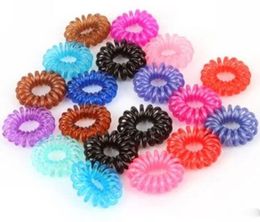 Wholesale Telephone Line Elastic Hair Bands Hair Spring Rubber Hair-rope ties hair ring wear access Diameter Women Pony Tails Holder