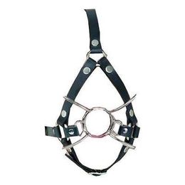 Bondage PU leather Adjustable Belt O Ring Open Mouth Gag harness Spider Restraint #T78