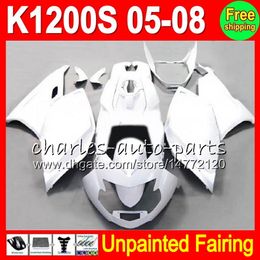 8Gifts Unpainted Full Fairing Kit For OEM K1200S 05-08 K 1200S K 1200 S 05 08 K1200 S 05 06 07 08 2005 2006 2007 2008 Fairings Bodywork Body