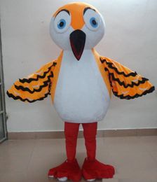 2018 Discount factory sale Custom made an orange bird mascot costume with a big mouth and big eye for sale