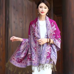 Jacquard Weave Vintage Long Scarves Women Fashion Pashmina Thicker Shawl For Girls Colours 180 x 70cm Wholesale7