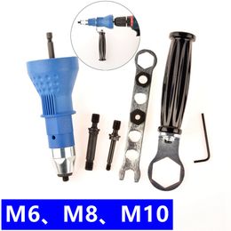 Freeshipping M6-M8-M10 Electricity Rivet Nut Tool Adapter Cordless Drill Adapter Rivet Nut Gun Battery Riveter Drill Riveting Tool