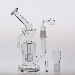 New Cheap Clear and Thick Glass Smoking Bongs with Dome and Nail In-line Perc Bong Water Pipes 100% Real Image Smoking Hookahs