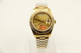 high quality 228238 watch man automatic stainless steel two calendar roman scale gold dial 40 mm