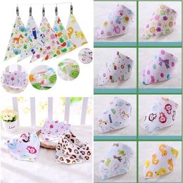 Baby Bibs Towel Triangle Burp Saliva Burp Cloths cartoon Infant Toddler Bandana Scarf Double Layers Kids Nursing Bibs 46 design B0465