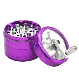 The new zinc alloy cigarette cutter has four layers of diameter 63 cigarette grinder Grinder.