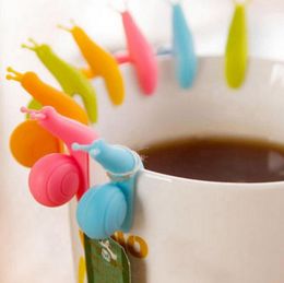 Tea Bag Holders Cute Snail Shaped Silicone Tea Bag Holder Cup Mug Hanging Tool Tea Tools Random Color