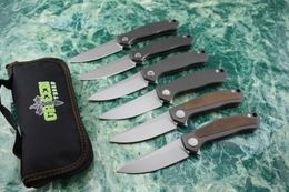 Green thorn poker with copper pieces, m390 folding knife, TC4 titanium alloy, outdoor camping hunting knife, EDC tool